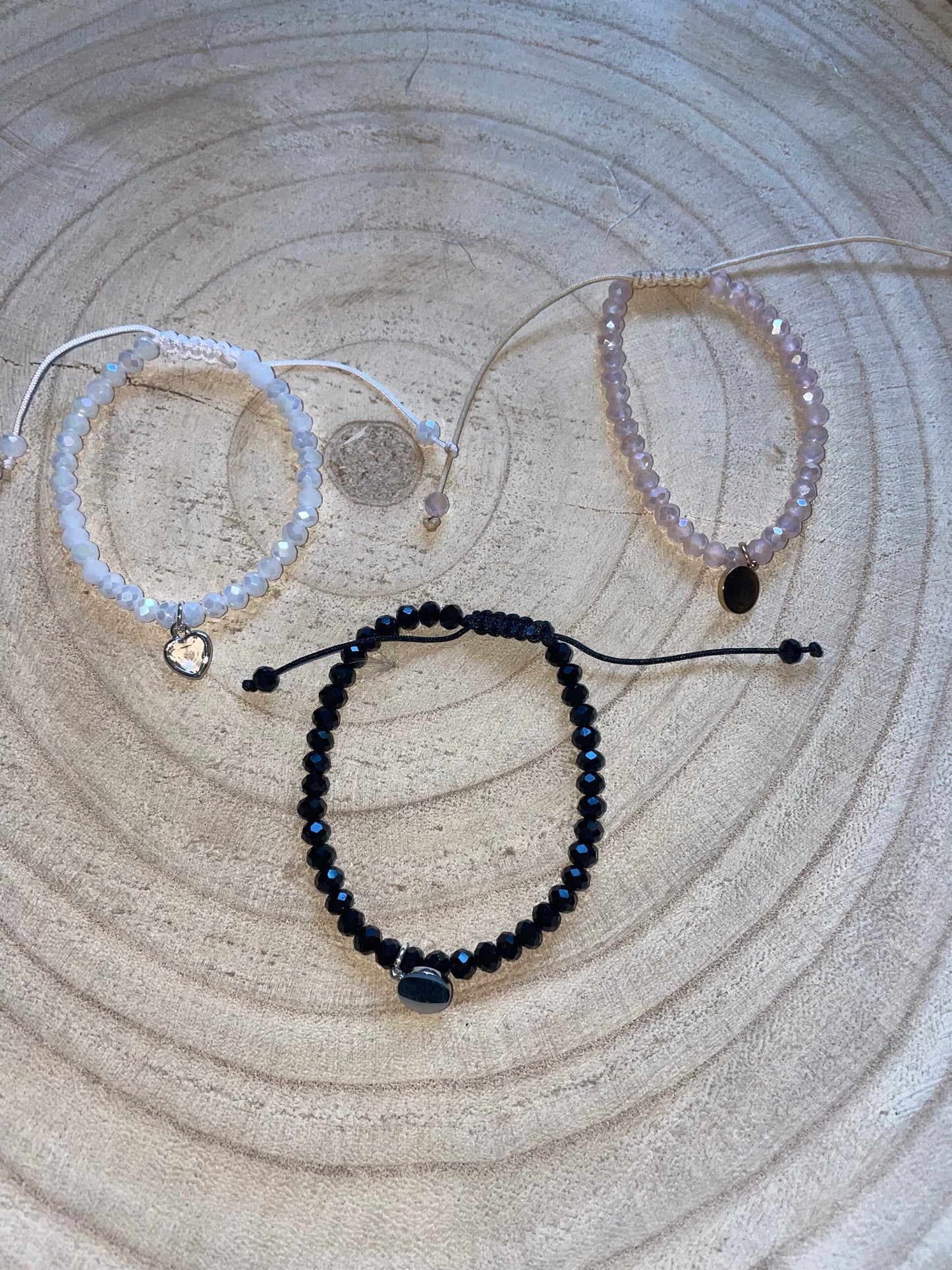 Glitzer Charm Armband „schlicht“