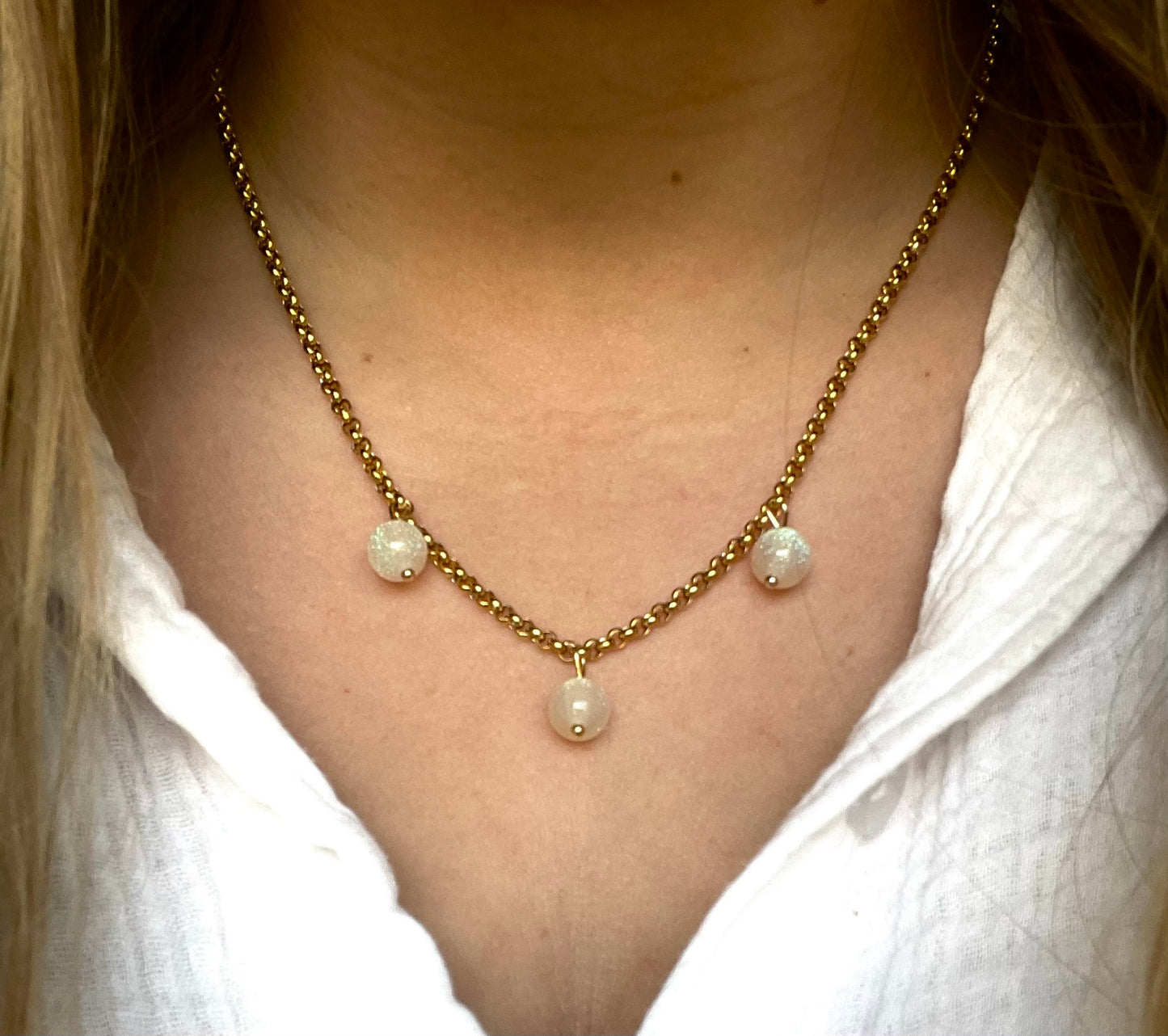 Charm Kette „Glitzerperlen“