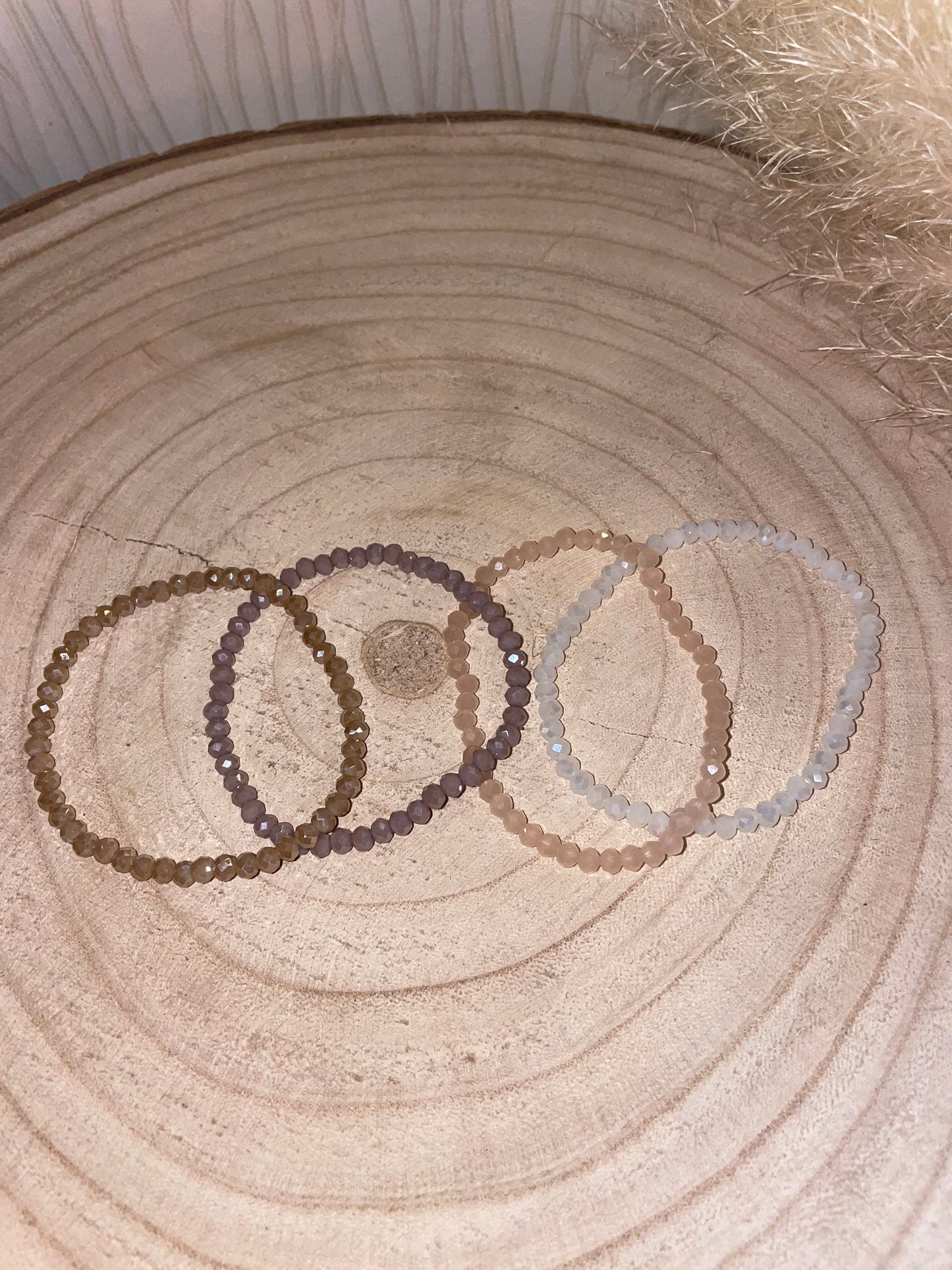 Glitzer Perlenarmbänder „einfarbig“