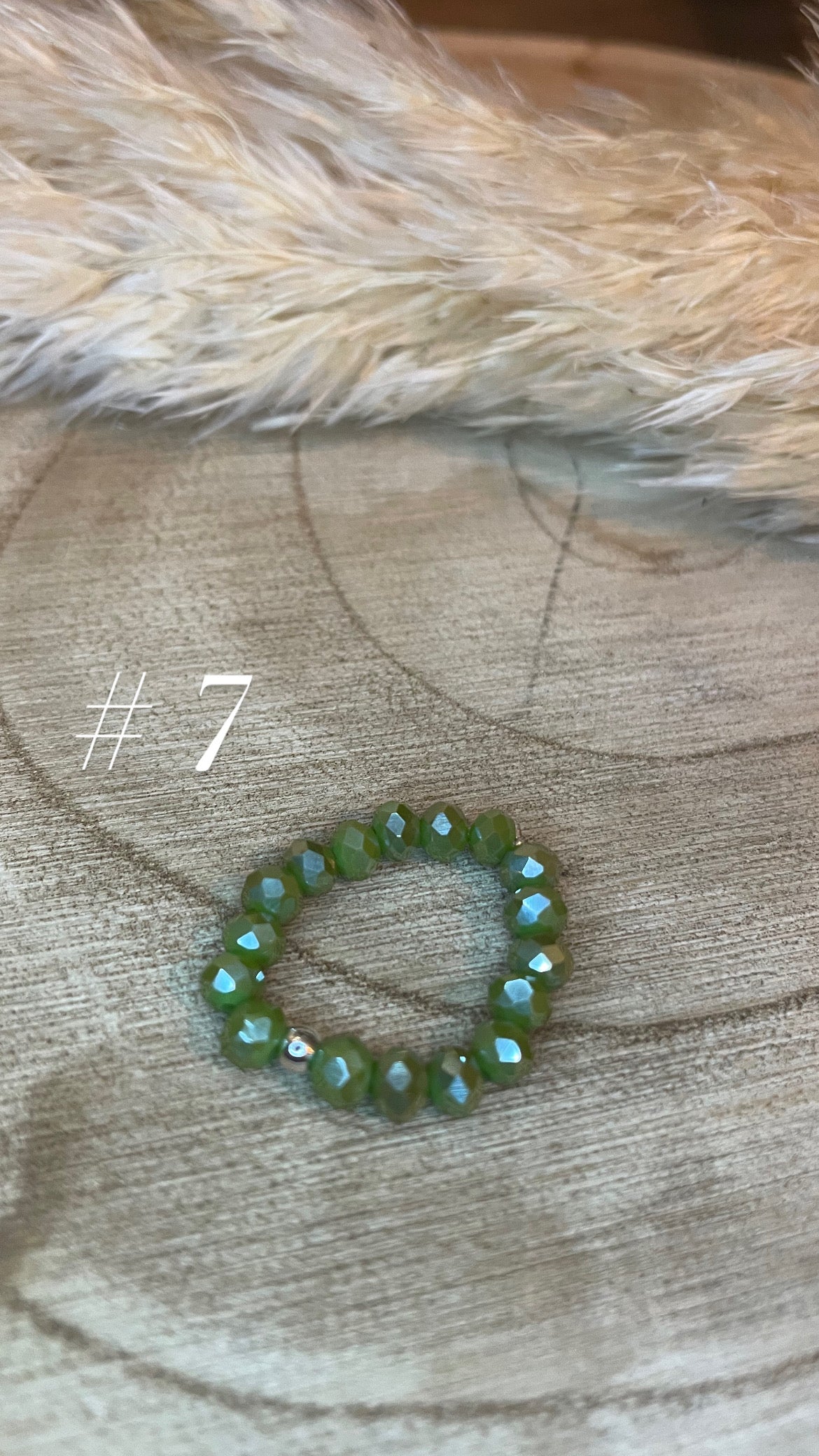Perlen Glitzer Ring „dunkel“