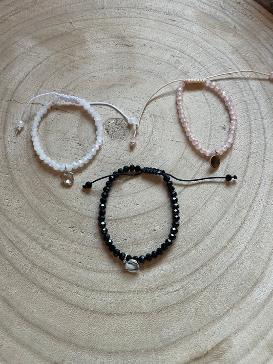 Glitzer Charm Armband „schlicht“