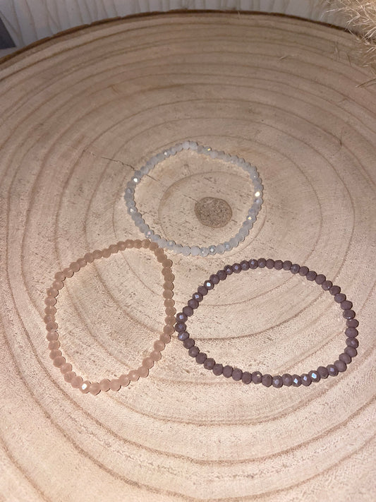 Glitzer Perlenarmbänder „einfarbig“