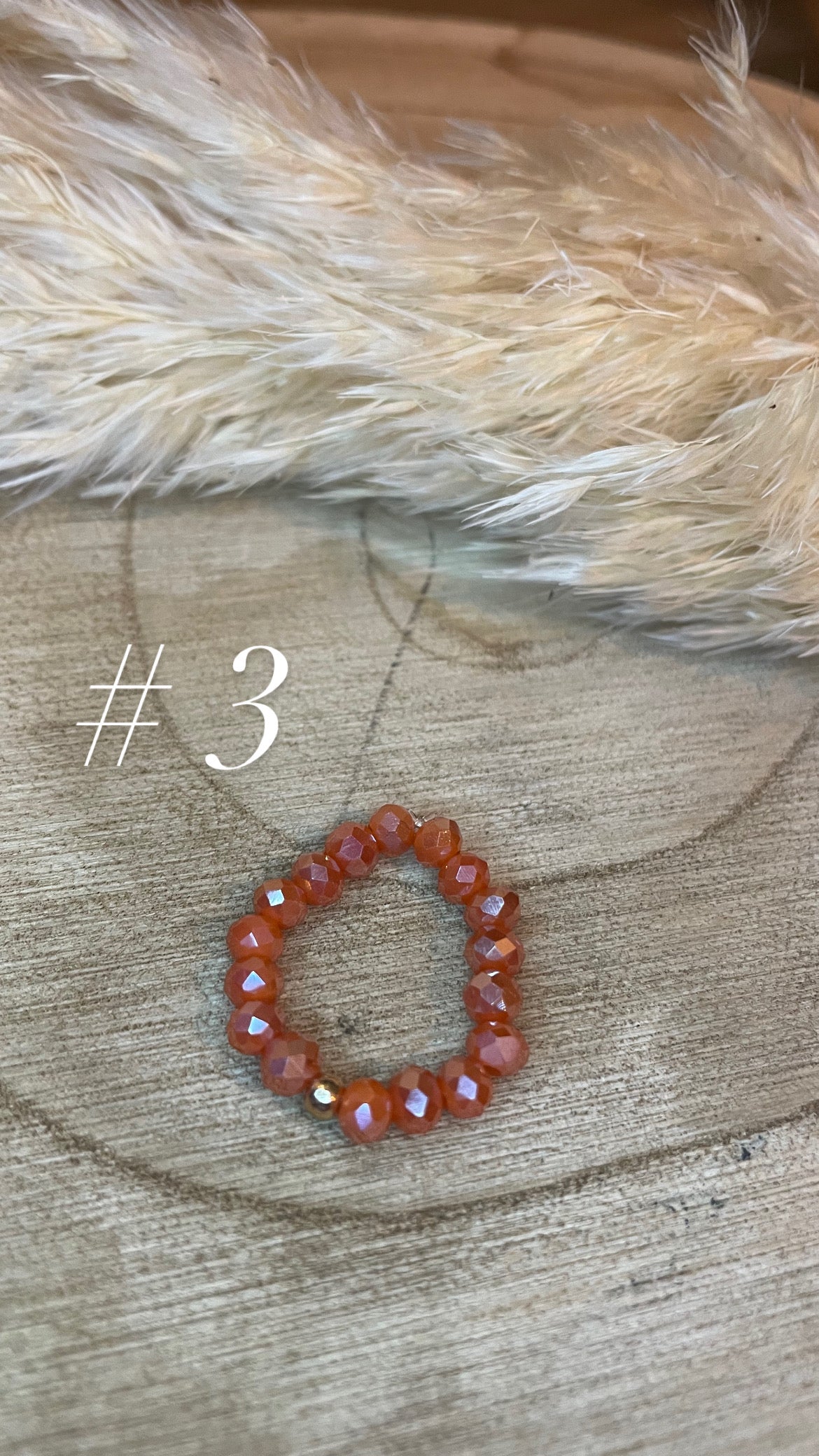 Perlen Glitzer Ring „dunkel“