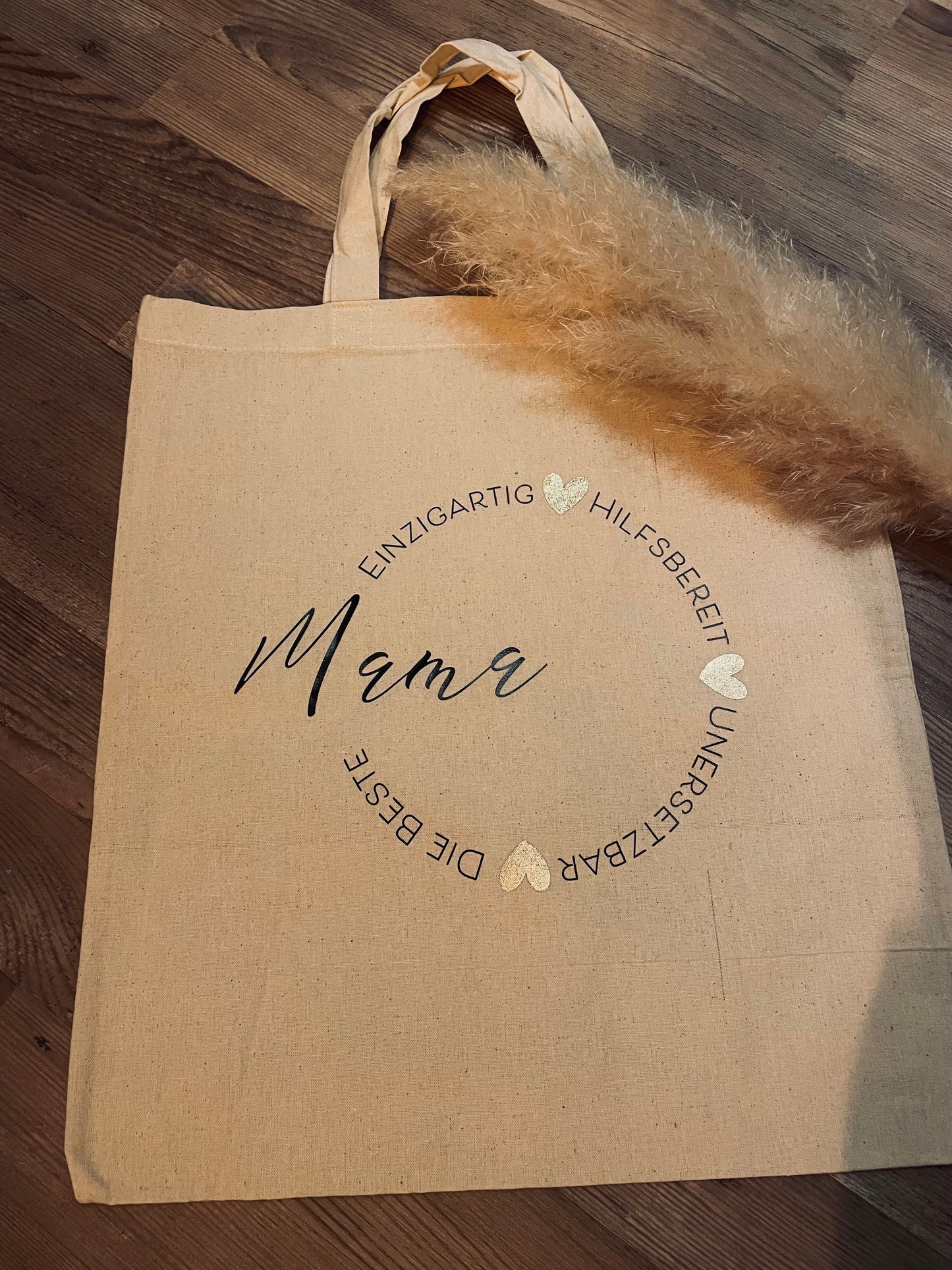 „Mama“ Jutebeutel beige