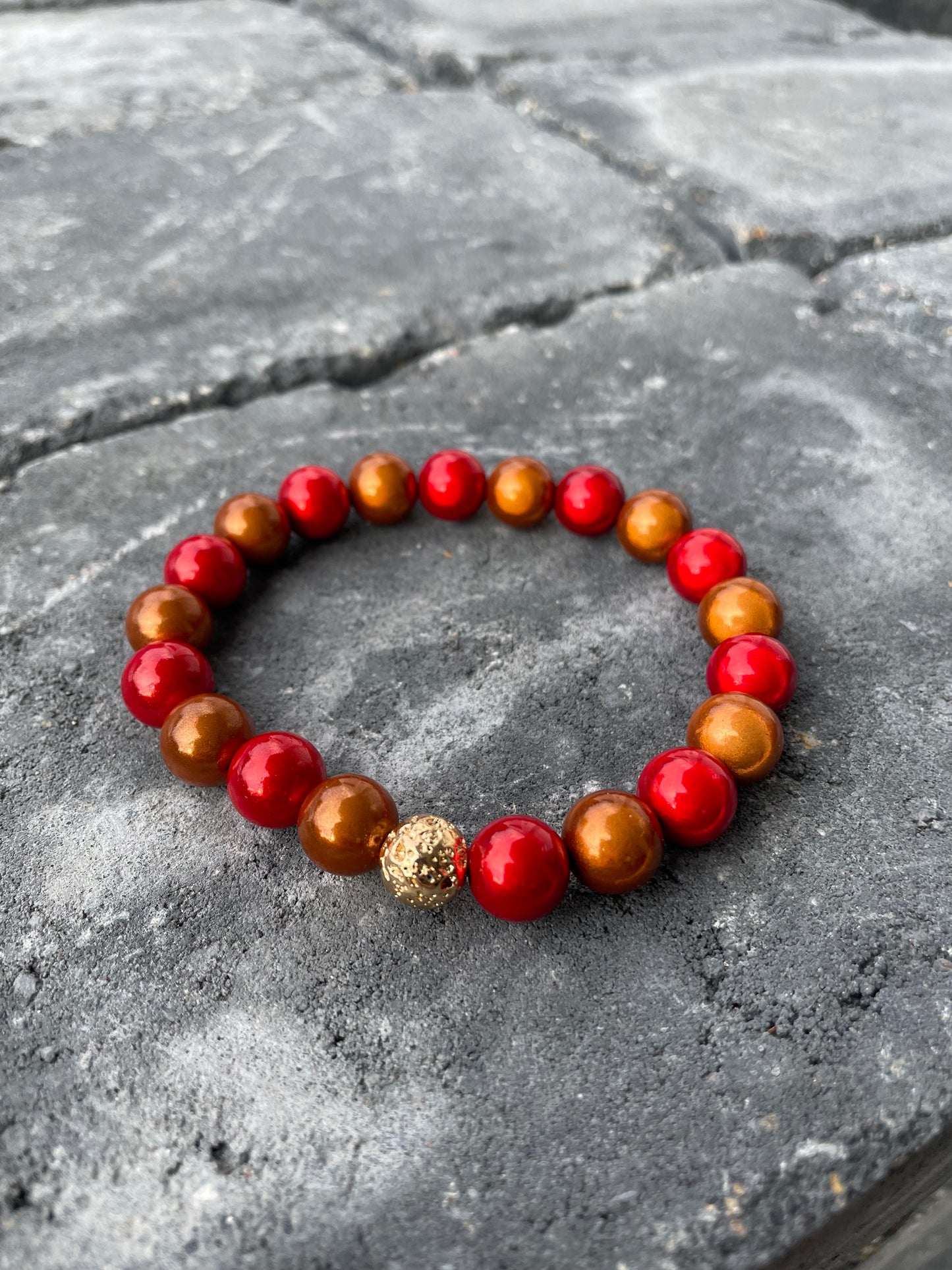 Magic Pearls Armband „10mm“ - Multicolor Autumn