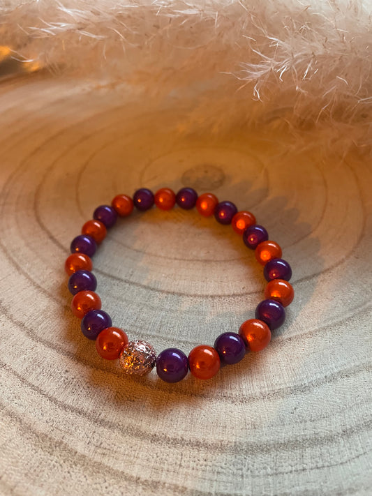 Miracle Armband 8mm „Multicolor/Goldperle“