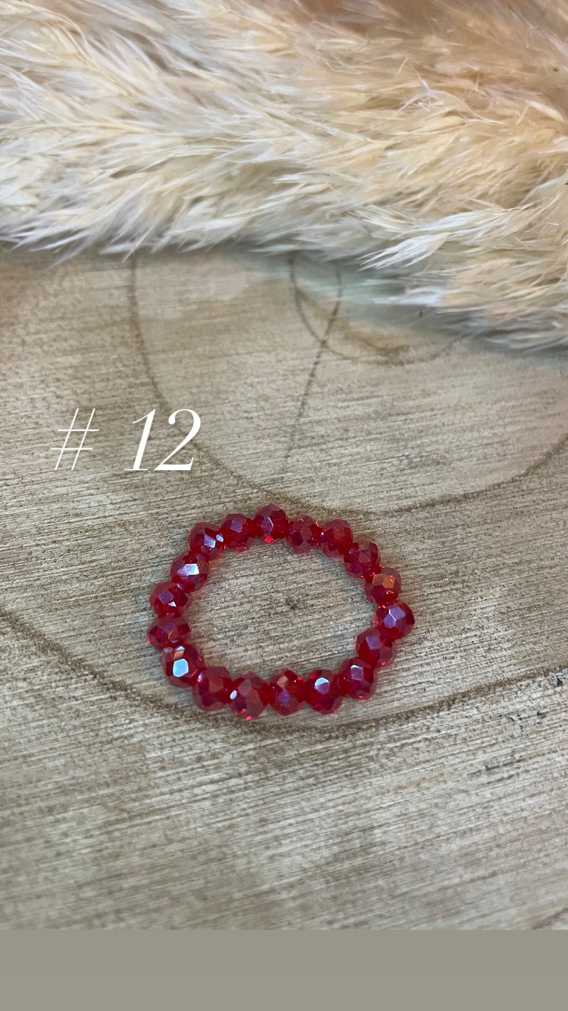 Perlen Glitzer Ring „dunkel“